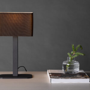 Idre – Lampe à poser – Noir, Moka – 12 x 39 x 20 cm