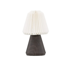 Fjällen – Lampe à poser – Noyer, Blanc – ⌀20 cm