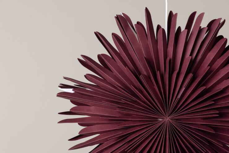Sälen – Éclairage de Noël – Rouge foncé, Blanc – ⌀60 cm