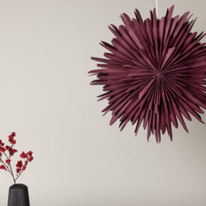 Sälen – Éclairage de Noël – Rouge foncé, Blanc – ⌀80 cm