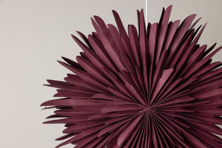 Sälen – Éclairage de Noël – Rouge foncé, Blanc – ⌀80 cm