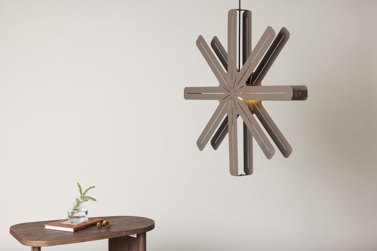 Säfsen – Éclairage de Noël – Noir, Moka – ⌀80 cm