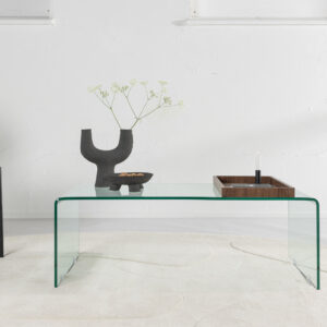 Telemark – Table basse – Transparent, Noyer – 110 x 50 cm