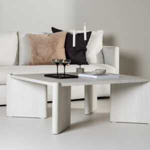 Rogaland – Table basse – Blanchi – 100 x 100 cm
