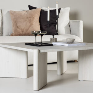 Rogaland – Table basse – Blanchi – 100 x 100 cm