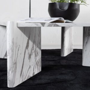 Rogaland – Table basse – Blanc – 100 x 100 cm
