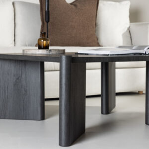 Rogaland – Table basse – Noir – 100 x 100 cm