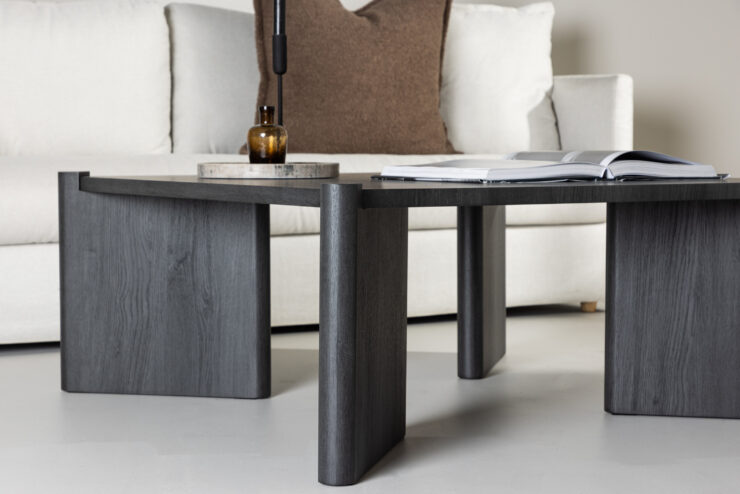 Rogaland – Table basse – Noir – 100 x 100 cm