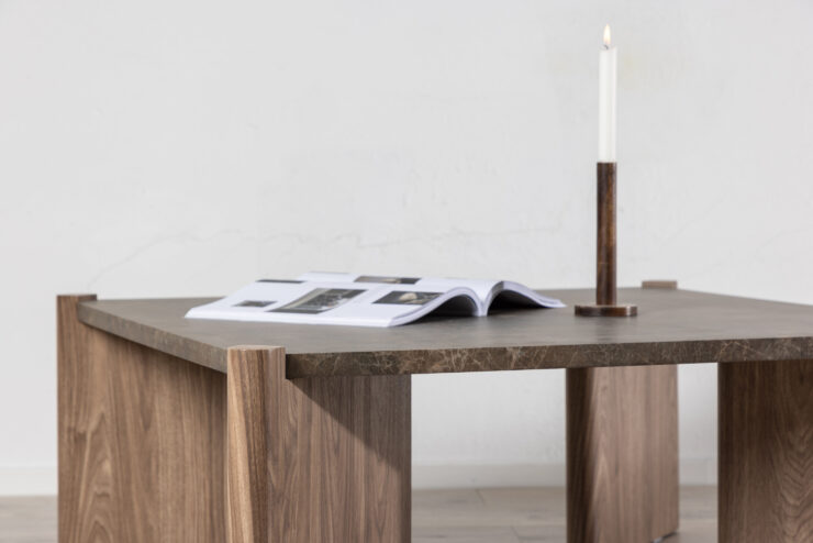 Rogaland – Table basse – Marron – 100 x 100 cm
