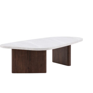Grönvik – Table basse – Moka, Gris clair – 130 x 65 cm