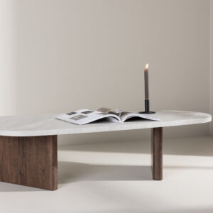 Grönvik – Table basse – Moka, Gris clair – 130 x 65 cm