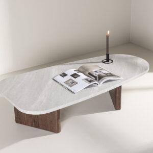 Grönvik – Table basse – Moka, Gris clair – 130 x 65 cm