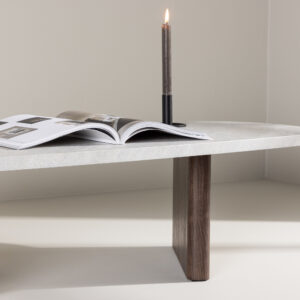 Grönvik – Table basse – Moka, Gris clair – 130 x 65 cm