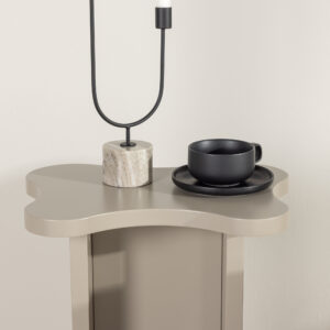 Molde – Table d&rsquo;appoint – Beige, Marron clair – 42 x 30 cm