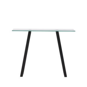 Horten – Table d&rsquo;appoint – Noir, Transparent – 100 x 40 cm