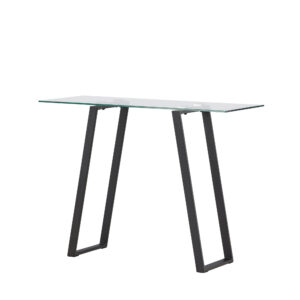 Horten – Table d&rsquo;appoint – Noir, Transparent – 100 x 40 cm