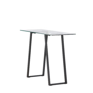 Horten – Table d&rsquo;appoint – Noir, Transparent – 100 x 40 cm