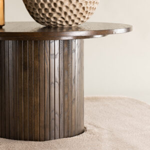 Bianca – Table basse – Moka – ⌀80 cm