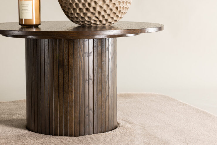 Bianca – Table basse – Moka – ⌀80 cm