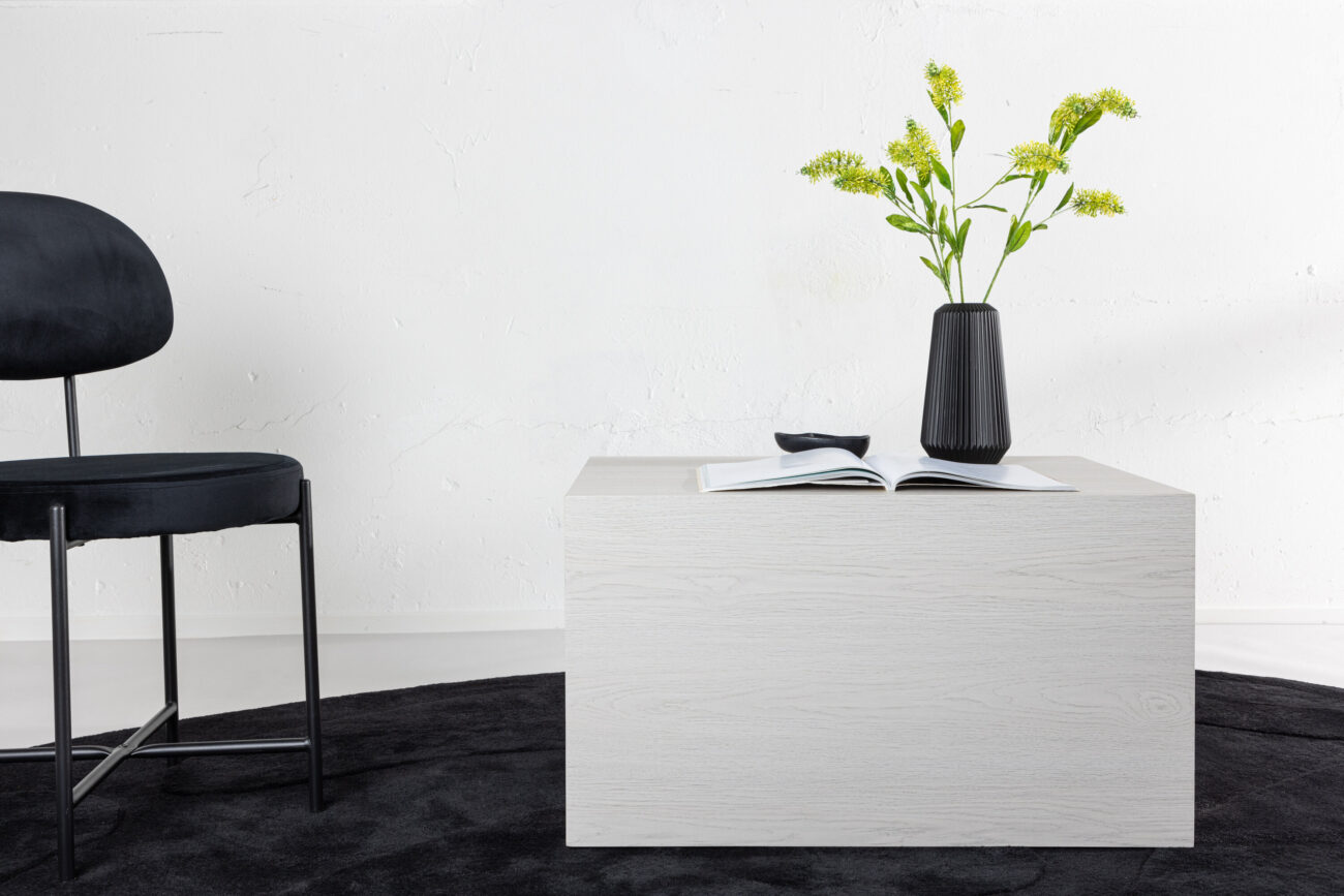 York – Table basse – Blanchi – 80 x 60 cm