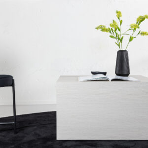 York – Table basse – Blanchi – 80 x 60 cm