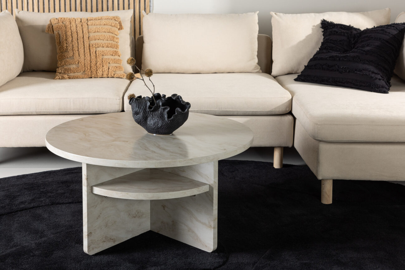 Ålesund – Table basse – Beige – ⌀85 cm