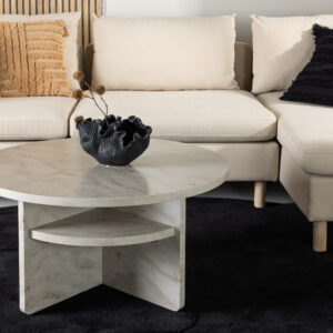 Ålesund – Table basse – Beige – ⌀85 cm