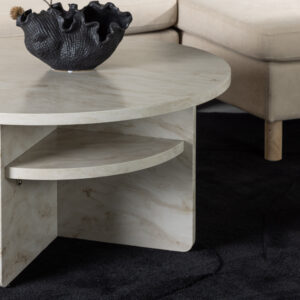 Ålesund – Table basse – Beige – ⌀85 cm