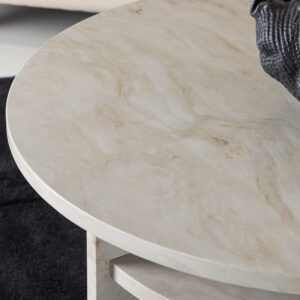 Ålesund – Table basse – Beige – ⌀85 cm