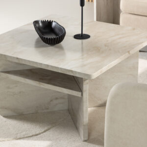 Ålesund – Table basse – Beige – 75 x 75 cm