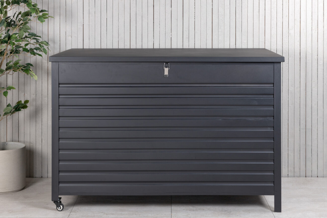 Tiana – Coffre à coussins – Noir – 90 x 100 x 150 cm