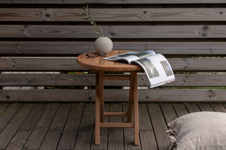 Kenya – Table de café – Naturel – ⌀50 cm