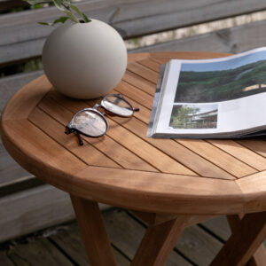 Kenya – Table de café – Naturel – ⌀50 cm