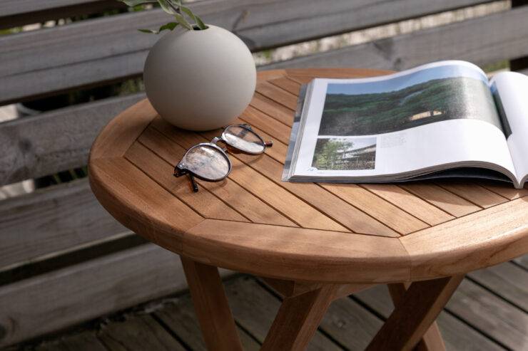 Kenya – Table de café – Naturel – ⌀50 cm