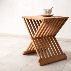 Ghana – Table d&rsquo;appoint – Naturel – 40 x 40 cm