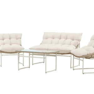 Tina – Salon canapé – Beige, Transparent