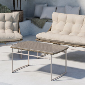 Tina – Salon canapé – Beige, Transparent