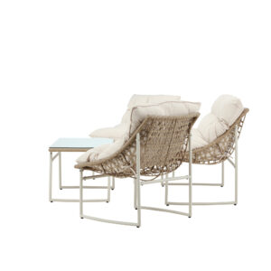 Tina – Salon canapé – Beige, Transparent