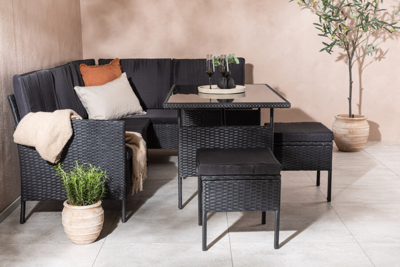 Knock – Salon d’angle – Noir, Transparent