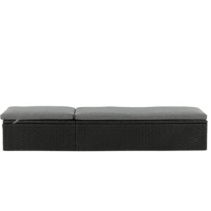 Quad – Bain de soleil – Noir – 198 x 38 x 61 cm