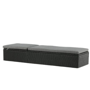 Quad – Bain de soleil – Noir – 198 x 38 x 61 cm