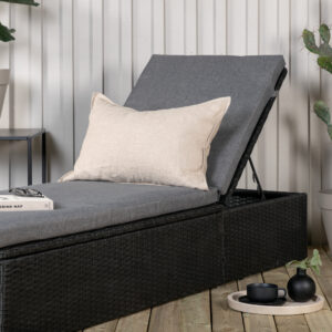 Quad – Bain de soleil – Noir – 198 x 38 x 61 cm