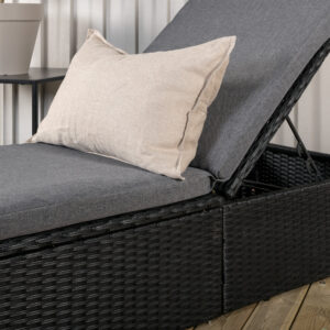 Quad – Bain de soleil – Noir – 198 x 38 x 61 cm