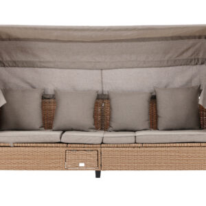 Nopy – Bain de soleil – Beige, Gris clair – 60 x 135 x 200 cm