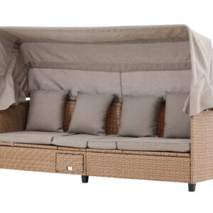 Nopy – Bain de soleil – Beige, Gris clair – 60 x 135 x 200 cm