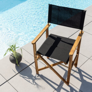 Marion – Chaise de salle à manger – Noir, Naturel – 55 x 90 x 53 cm