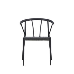 Stina – Chaise de salle à manger – Noir – 49 x 80 x 47 cm
