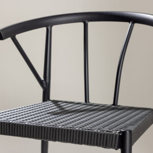 Stina – Chaise de salle à manger – Noir – 49 x 80 x 47 cm