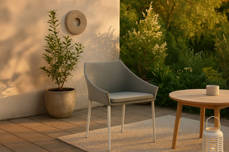 Spoga – Chaise de salle à manger – Blanc, Gris – 62 x 81 x 60 cm
