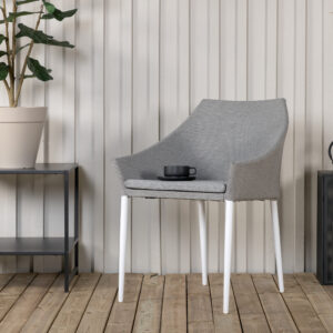 Spoga – Chaise de salle à manger – Blanc, Gris – 62 x 81 x 60 cm